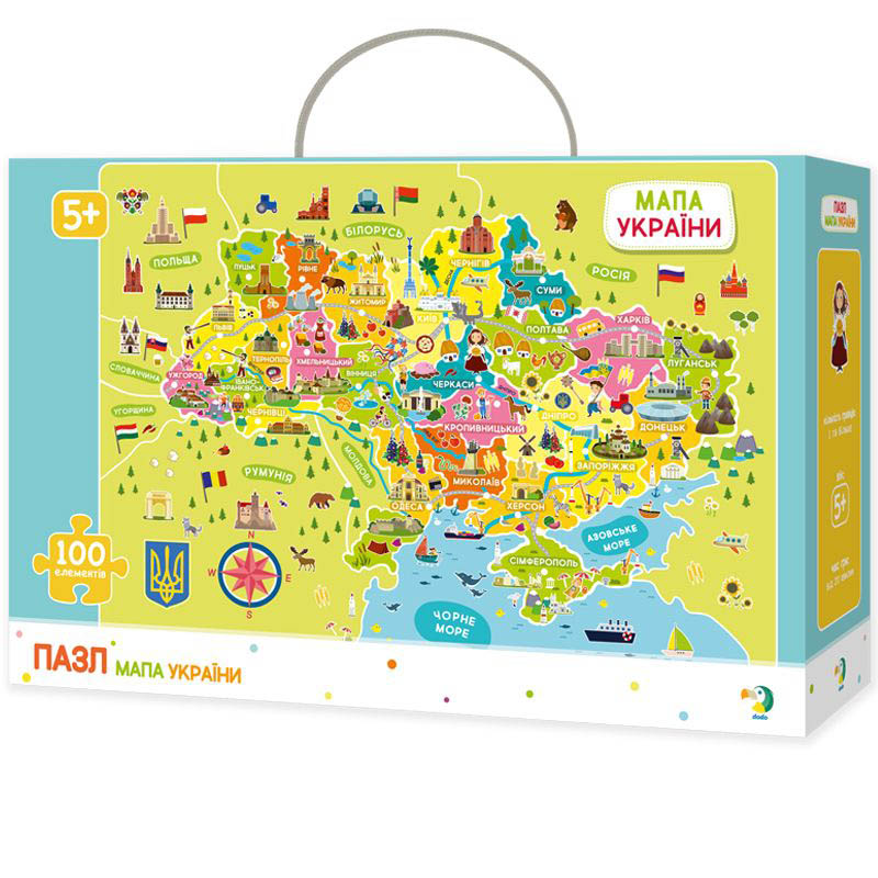 Пазлы карта Украины