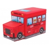 119356 Пуф-корзина для игрушек "Школьный автобус" (красный) BT-TB-0011 купить в магазине “Пустун”