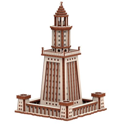 Александрійський Маяк механічна деревяна 3D-модель 169 дет. (10409) купить в магазине “Пустун”