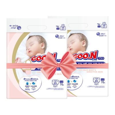 Підгузки Goo.N Plus для новонароджених (розмір 1(NB), до 5 кг, 152 шт) (21000626-2) купить в магазине “Пустун”
