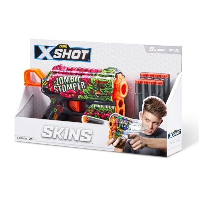 Швидкострільний бластер X-SHOT Skins Flux Zombie Stomper (8 патронів) (36516A) купить в магазине “Пустун”