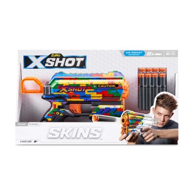 Скорострельный бластер X-SHOT Skins Flux Striper (8 патронов) (36516K) купить в магазине “Пустун”