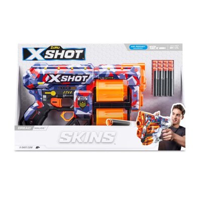 Быстрострельный бластер X-SHOT Skins Dread Malice (12 патронов) (36517Q) купить в магазине “Пустун”