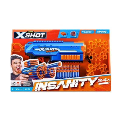 Быстрострельный бластер X-SHOT Insanity-Manic (24 патрона) (36603R) купить в магазине “Пустун”