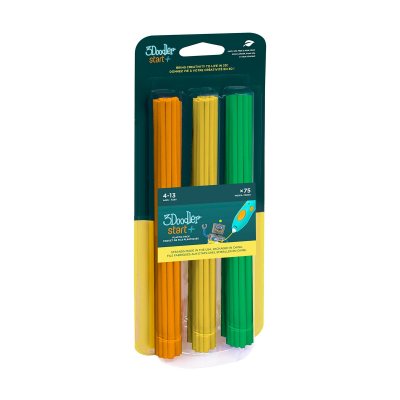 Набір стрижнів для 3D-ручки 3Doodler Start  Мікс (75 шт: помаранчевий, жовтий, зелений) (3DS-ECO-MIX2-75) купить в магазине “Пустун”