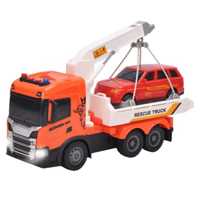 Игровой набор серии Big Truck – Эвакуатор Scania с машиной (свет, звук) (6408KS) купить в магазине “Пустун”