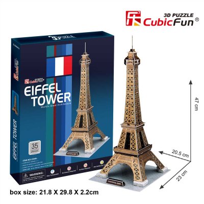 Тривимірна головоломка-конструктор ЕЙФЕЛЕВА ВЕЖА Cubic Fun (C044h) купить в магазине “Пустун”