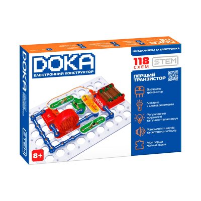 Конструктор електронний Doka 118 схем (D70701) купить в магазине “Пустун”