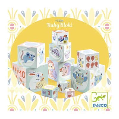 Кубики  пирамидка Djeco Милые зверята (DJ06103) купить в магазине “Пустун”