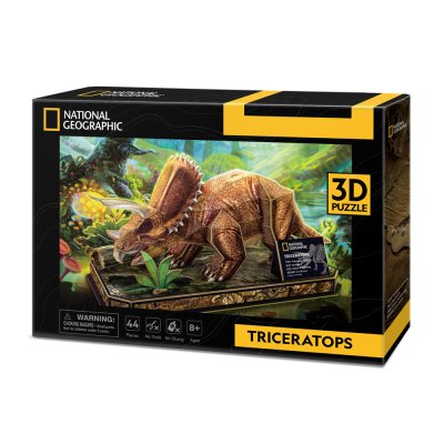 Тривимірна головоломка-конструктор CubicFun National Geographic Dino Трицератопс (DS1052h) купить в магазине “Пустун”