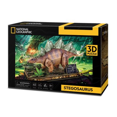 Тривимірна головоломка-конструктор CubicFun National Geographic Dino Стегозавр (DS1054h) купить в магазине “Пустун”