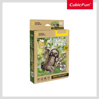 Трехмерная головоломка-конструктор Cubic Fun серии Дикие животные «Ленивец»  (DS1175h) купить в магазине “Пустун”
