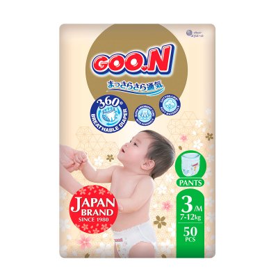 Трусики-підгузки Goo.N Premium Soft (розмір 3(M), 7-12 кг, 50 шт) (F1010101-156) купить в магазине “Пустун”