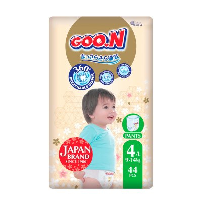 Трусики-підгузки Goo.N Premium Soft (розмір 4(L), 9-14 кг, 44 шт) (F1010101-157) купить в магазине “Пустун”