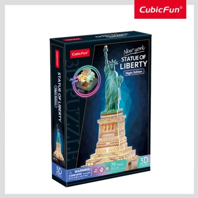 Трехмерная головоломка-конструктор Cubic Fun с LED подсветкой Статуя Свободы (L536h) купить в магазине “Пустун”