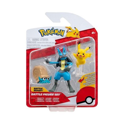 Набір ігрових фігурок Pokemon W17  Оманайт, Пікачу, Лукаріо (PKW3054) купить в магазине “Пустун”