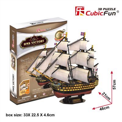 Тривимірна головоломка-конструктор Cubic Fun HMS VICTORY (T4019h) купить в магазине “Пустун”