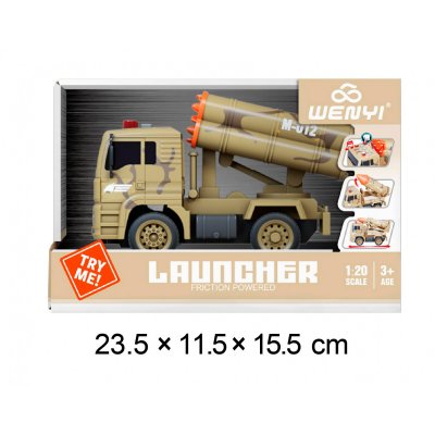 Фрикционная военная машинка с ракетной установко (WY441D) купить в магазине “Пустун”