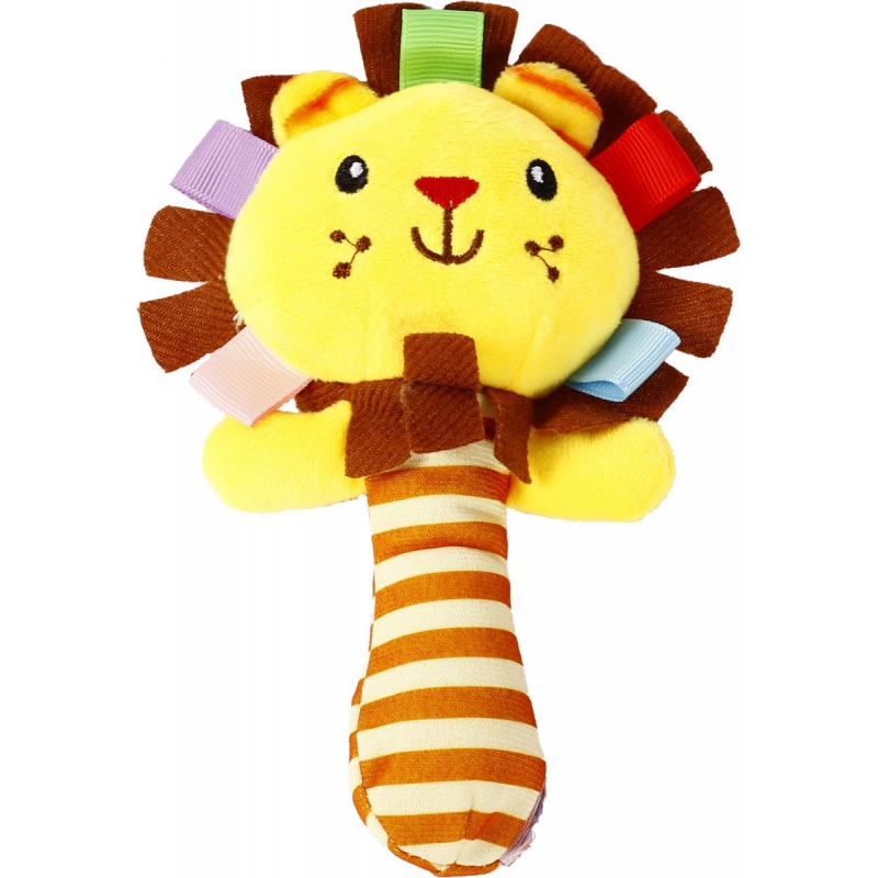 Мягкая погремушка Лев купить в магазине “Пустун”