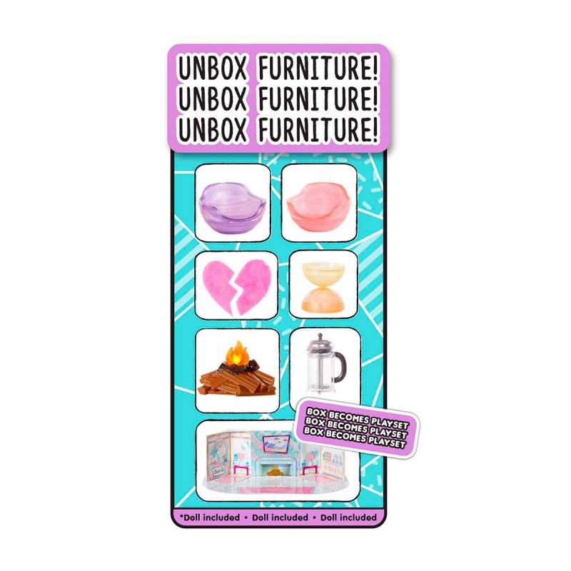 Ігровий набір з лялькою L.O.L. SURPRISE! Маленькі кімнатки - Шале з каміном Милої Крихітки (576624) купити в магазині “Пустун” Фото 8