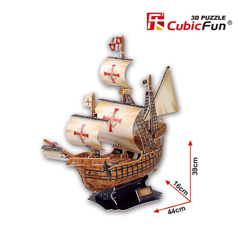 Трехмерная головоломка-конструктор Cubic Fun "КОРАБЛЬ САНТА МАРИЯ" (T4008h) купить в магазине “Пустун” Фото 8